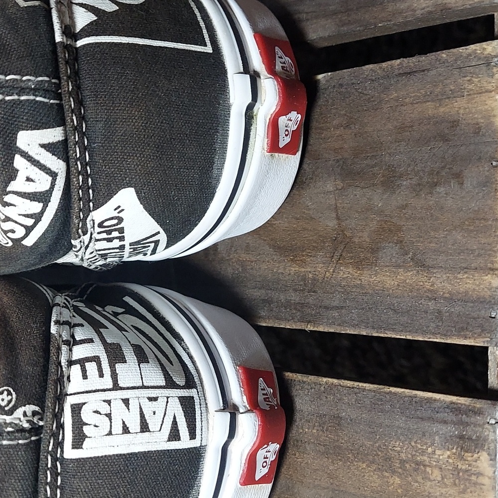 Vans Off the Wall logo Old Skool black and white skateboard Unisex sneakers - Picture 3 of 11